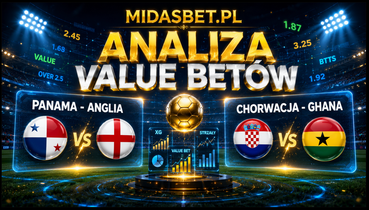 🏆 MidasBet VIP: Analiza Value Betów: Panama - Anglia Chorwacja - Ghana